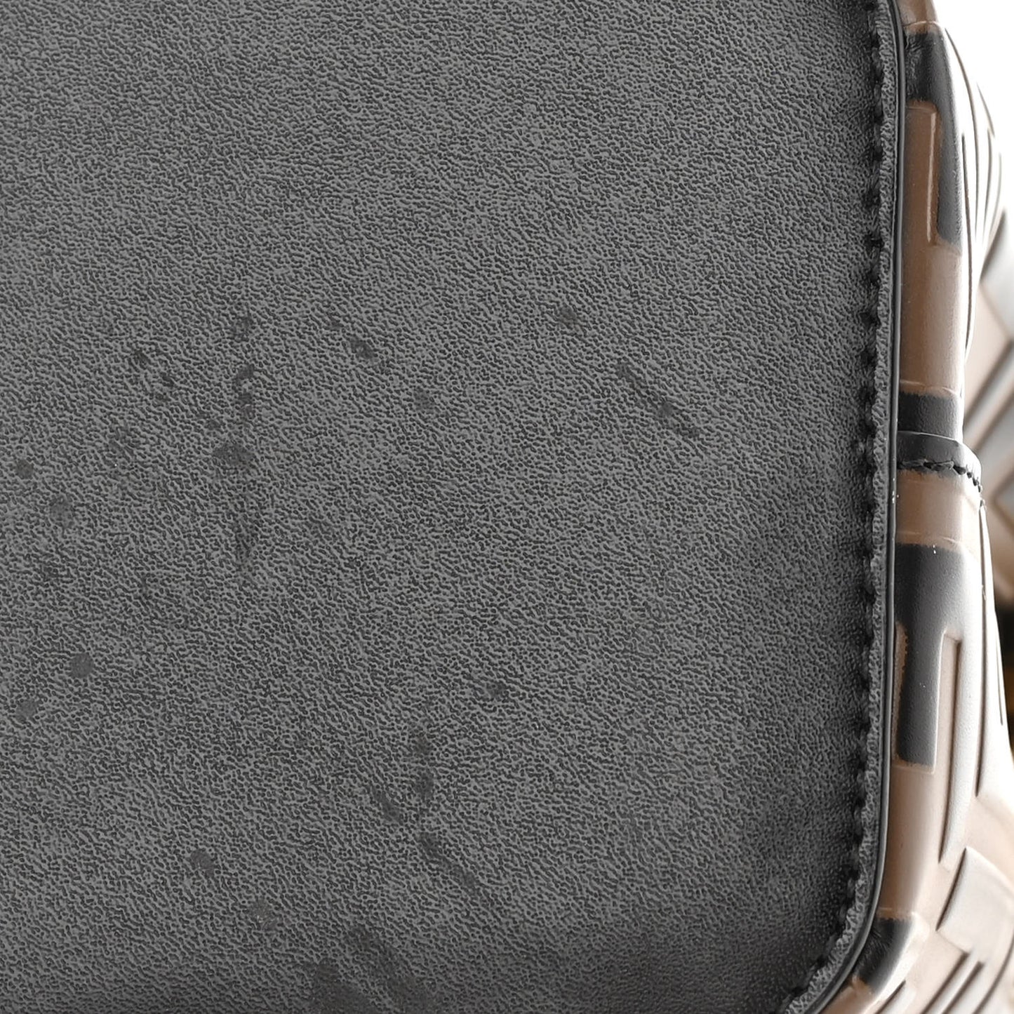 Vitello Liberty F is Fendi Bi-Color FF 1974 Embossed Mini Mon Tresor Bucket Bag Maya Black