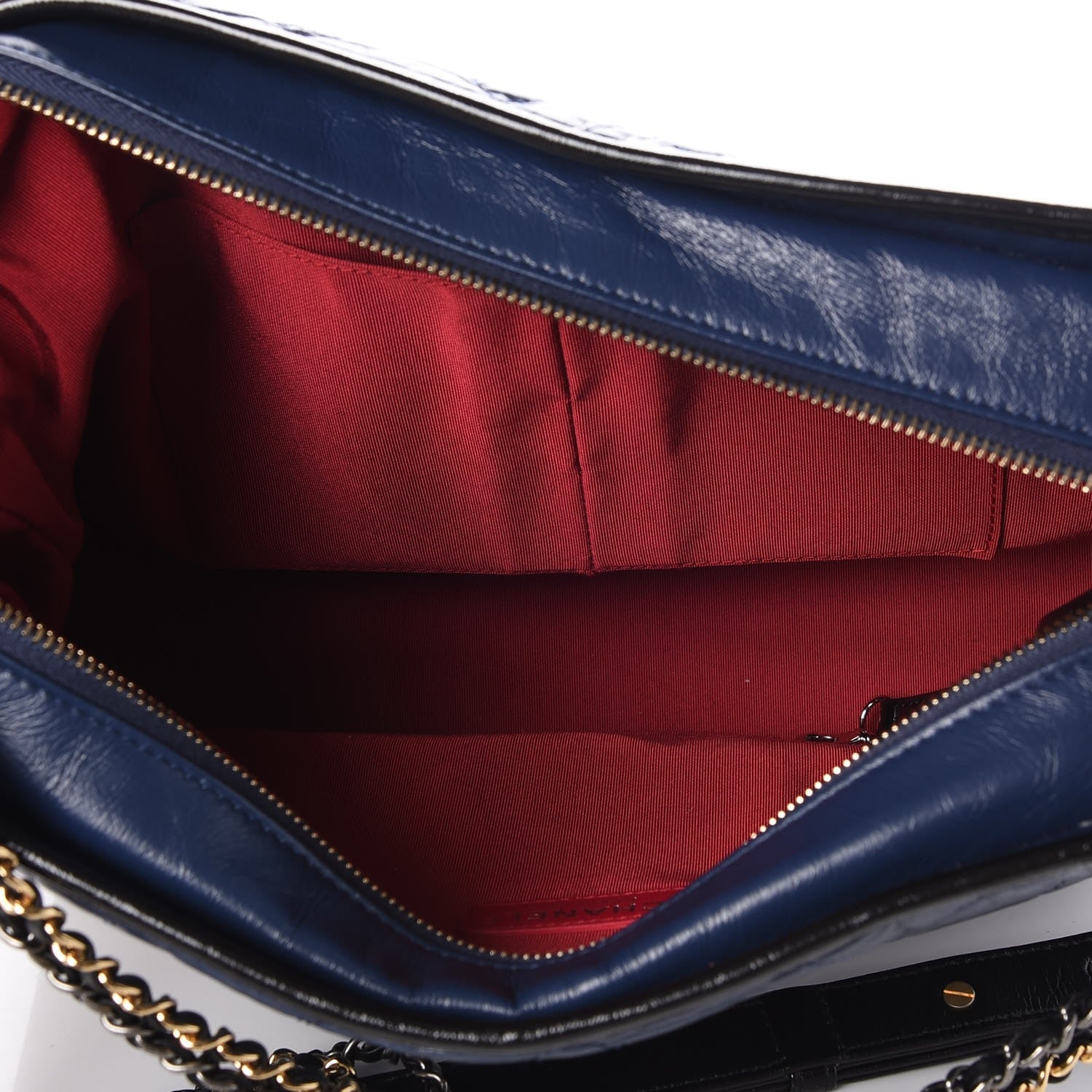 Chanel Aged Calfskin Quilted Large Gabrielle Hobo Navy Black 5 of 8