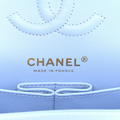 Chanel Caviar Quilted Small Double Flap Light Blue 6 of 10