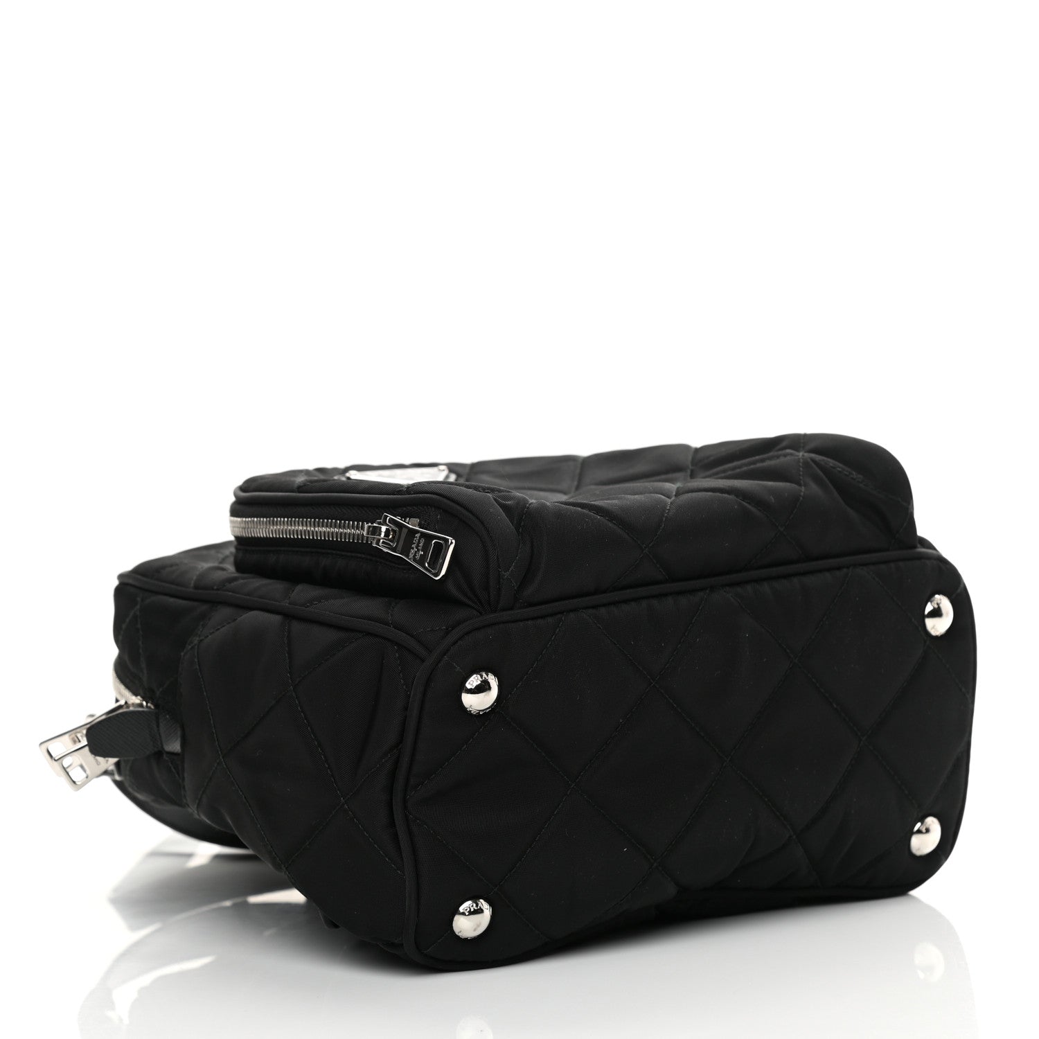 Prada Nylon Tessuto Impuntu Quilted Backpack Black 4 of 12