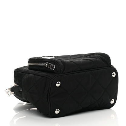 Prada Nylon Tessuto Impuntu Quilted Backpack Black 4 of 12