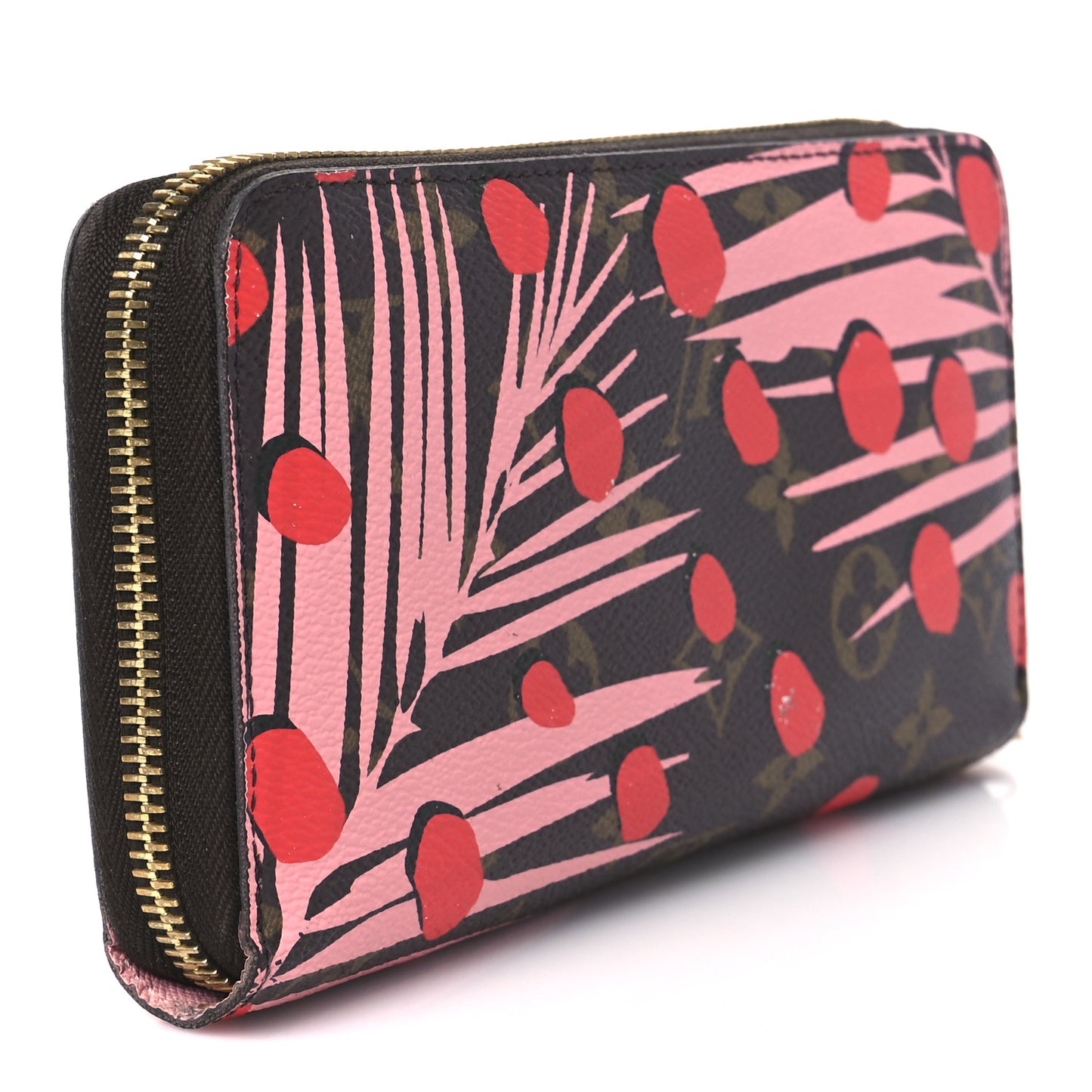 Monogram Jungle Dots Zippy Wallet Sugar Pink Poppy