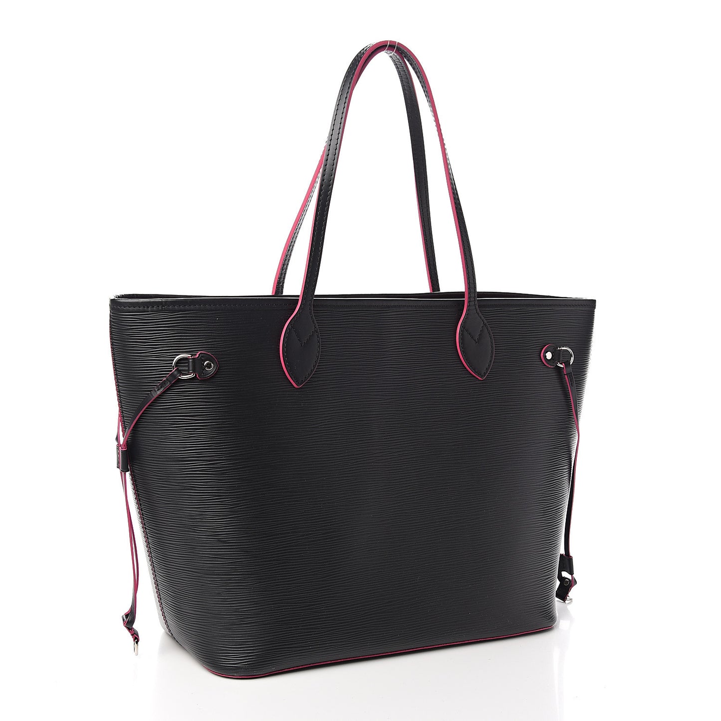 Epi Neverfull MM Black Hot Pink