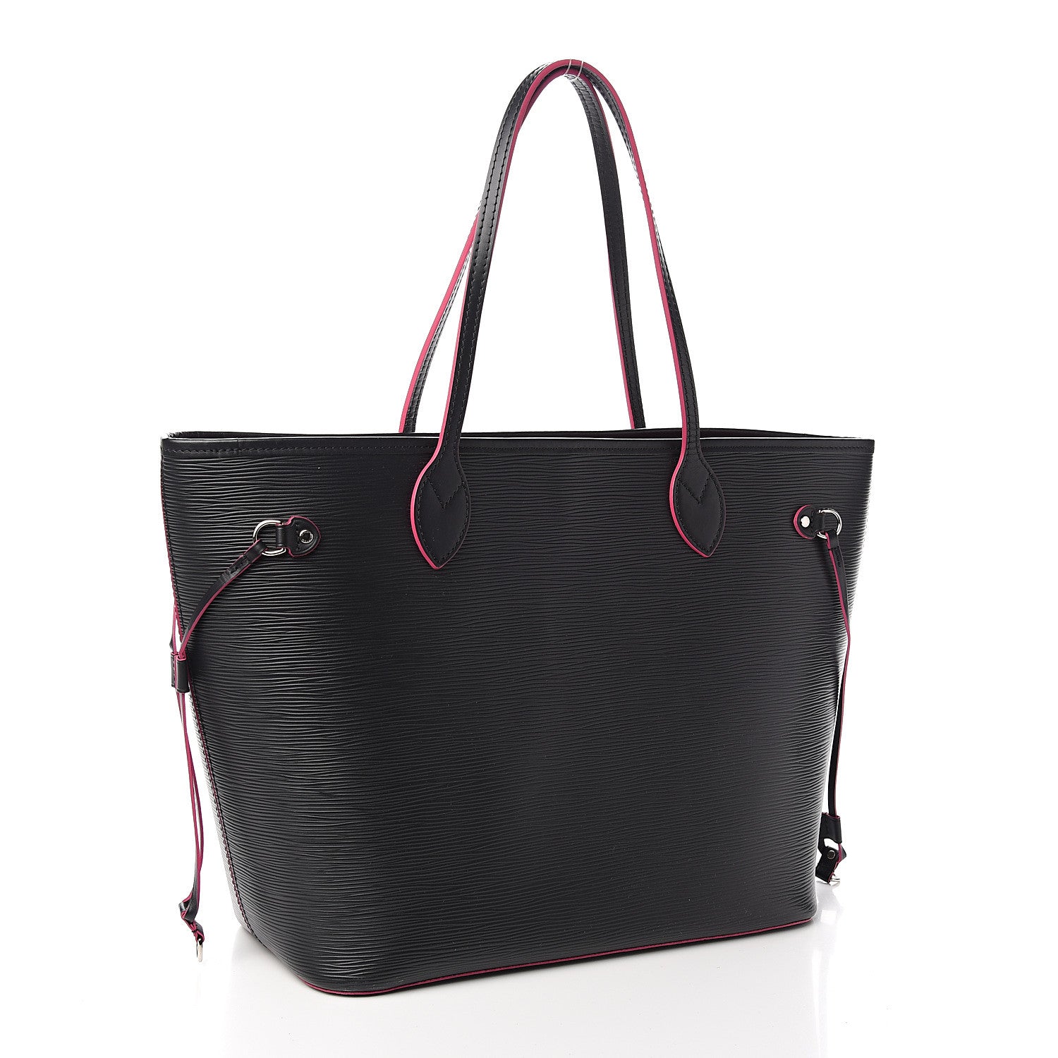 Louis Vuitton Epi Neverfull MM Black Hot Pink 3 of 12