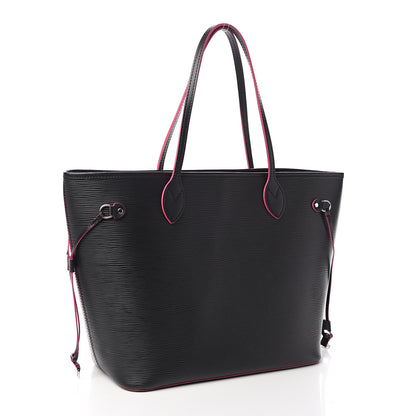 Louis Vuitton Epi Neverfull MM Black Hot Pink 3 of 12