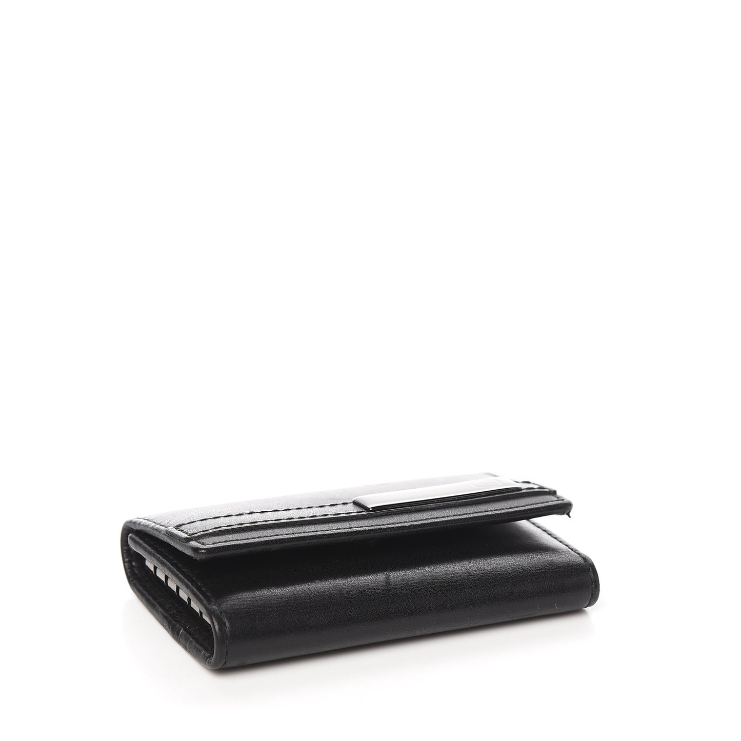 Calfskin 6 Key Holder Case Black