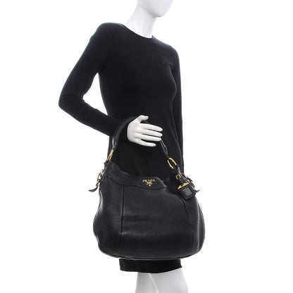 Prada Vitello Daino Hobo Black 2 of 15