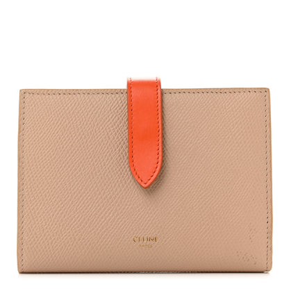 Celine Grained Calfskin Medium Multifunction Strap Wallet Shell Pop Orange 1 of 8