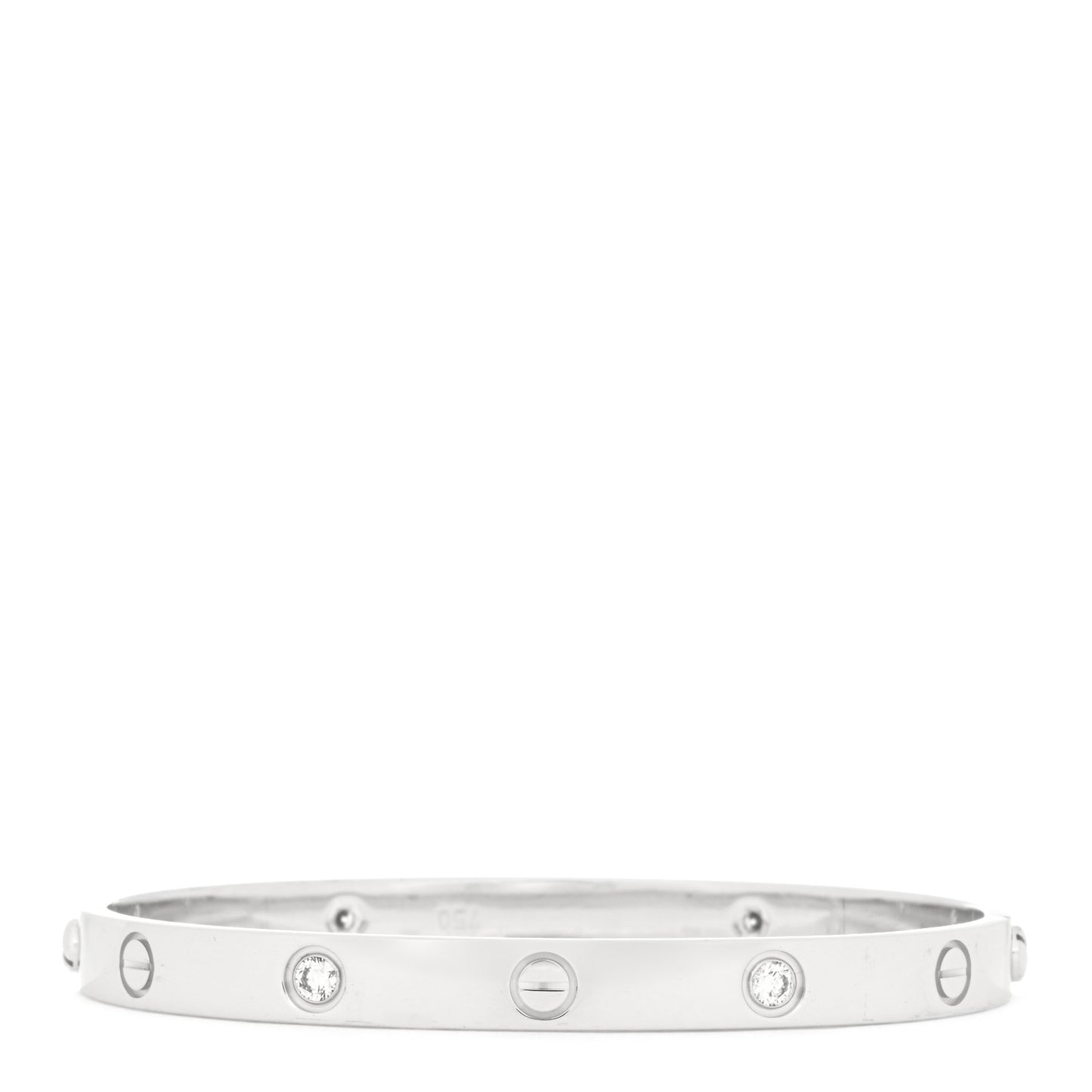18K White Gold 4 Diamond LOVE Bracelet 18