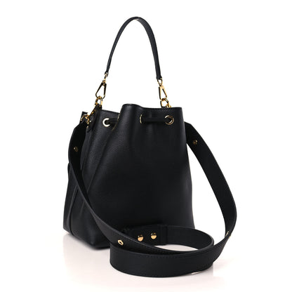Louis Vuitton Calfskin Lockme Bucket MM Black 2 of 8