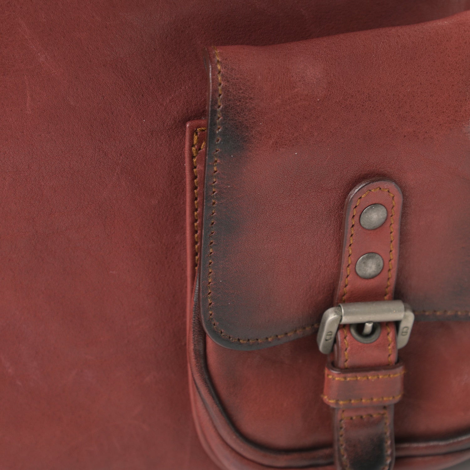 Christian Dior Calfskin Medium Gaucho Double Saddle Red 14 of 16