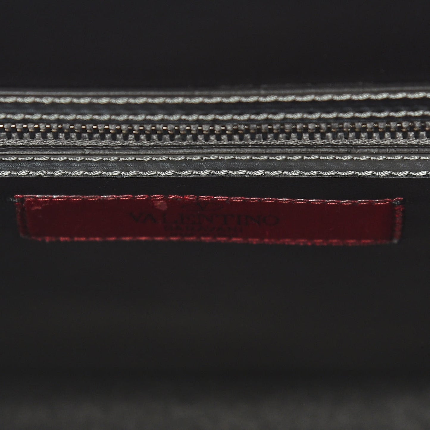 Metallic Patent Calfskin Medium My Rockstud Frame Bag Silver