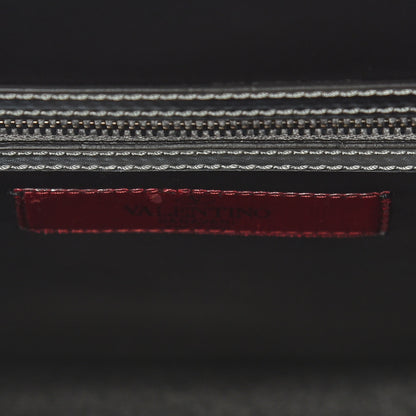 Valentino Garavani Metallic Patent Calfskin Medium My Rockstud Frame Bag Silver 8 of 13