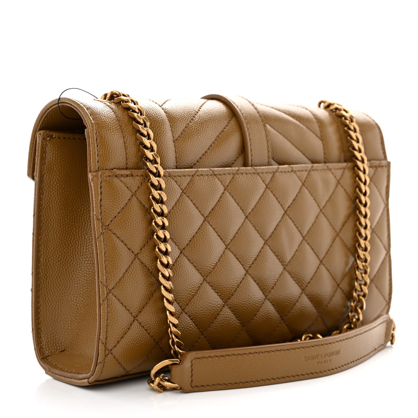 Grain De Poudre Textured Mixed Matelasse Triquilt Small Monogram Satchel Old Oil