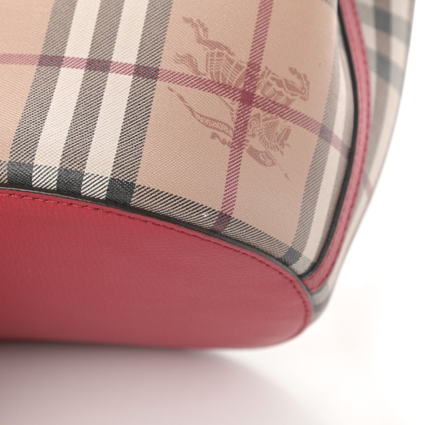 Haymarket Check Colours Small Lorne Bucket Crossbody Poppy Red