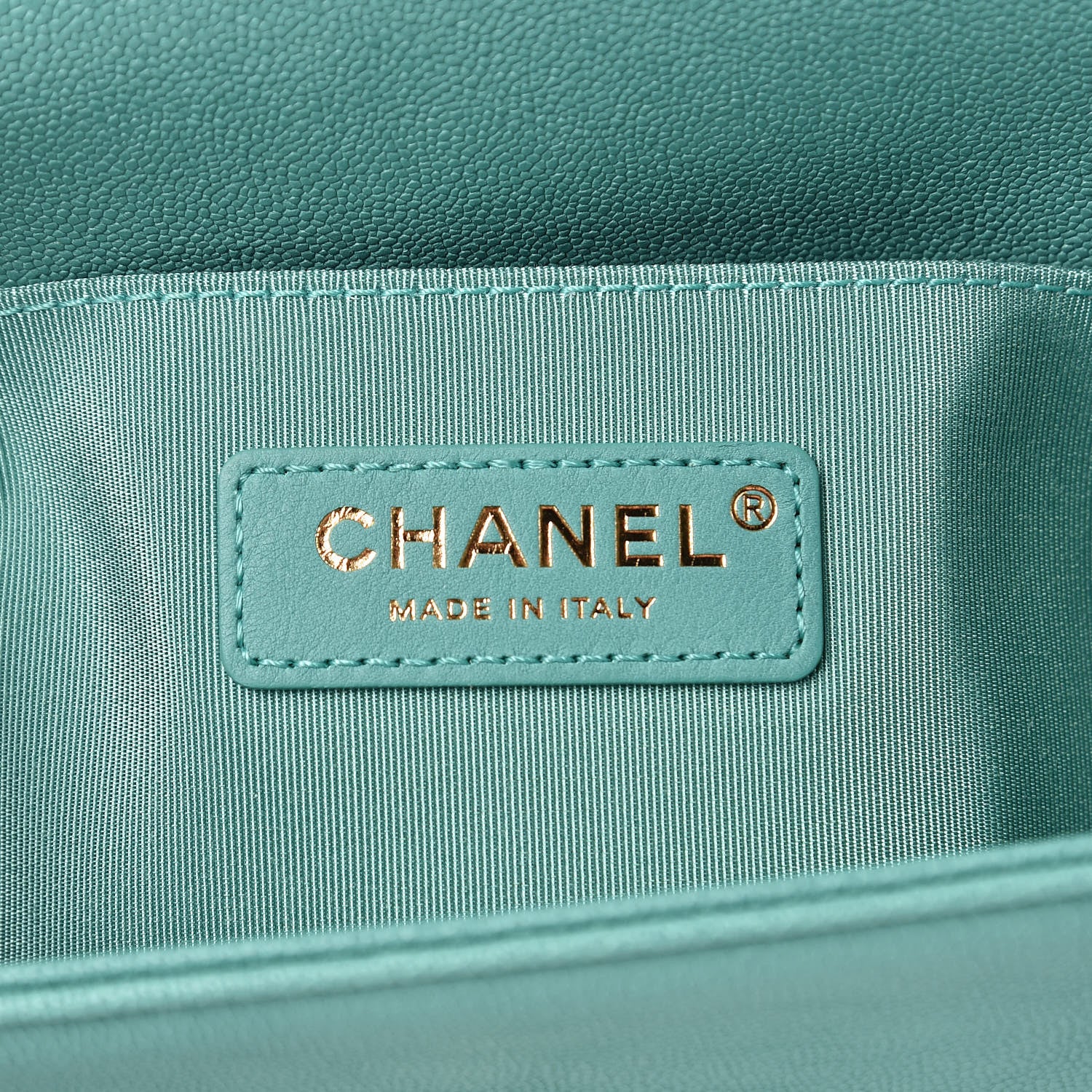 Chanel Caviar Chevron Quilted Small Boy Flap Green 6 of 10