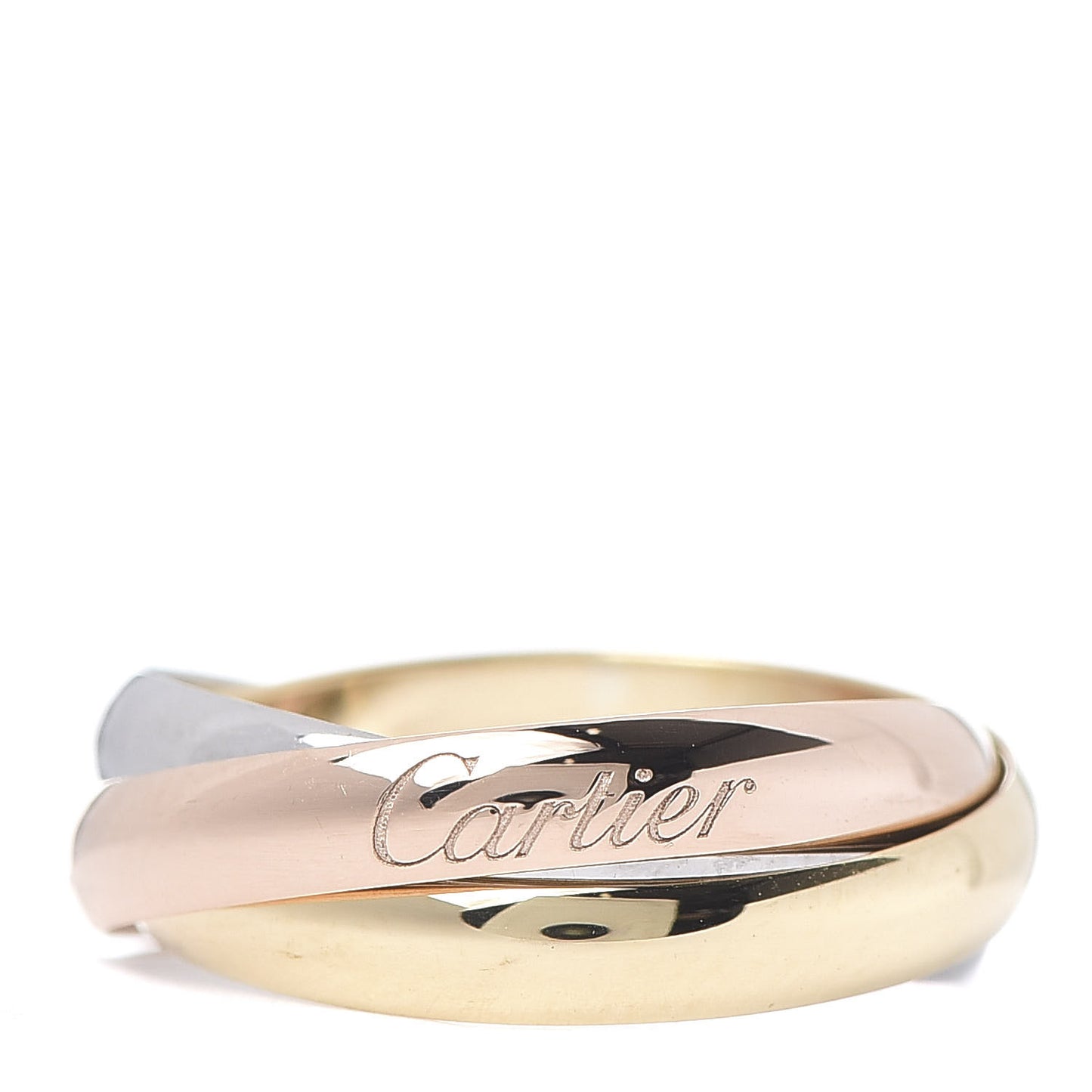 18K Pink Yellow White Gold Small Trinity Ring 48 4.5