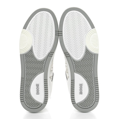 Christian Dior Smooth Calfskin Oblique Galaxy Perforated Mens B27 Low Top Sneakers 43 White Grey 5 of 8