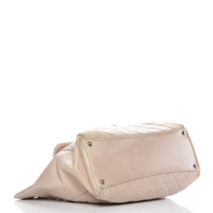 Chanel Glazed Calfskin Quilted Large Duo Color Tote Light Pink 4 of 20
