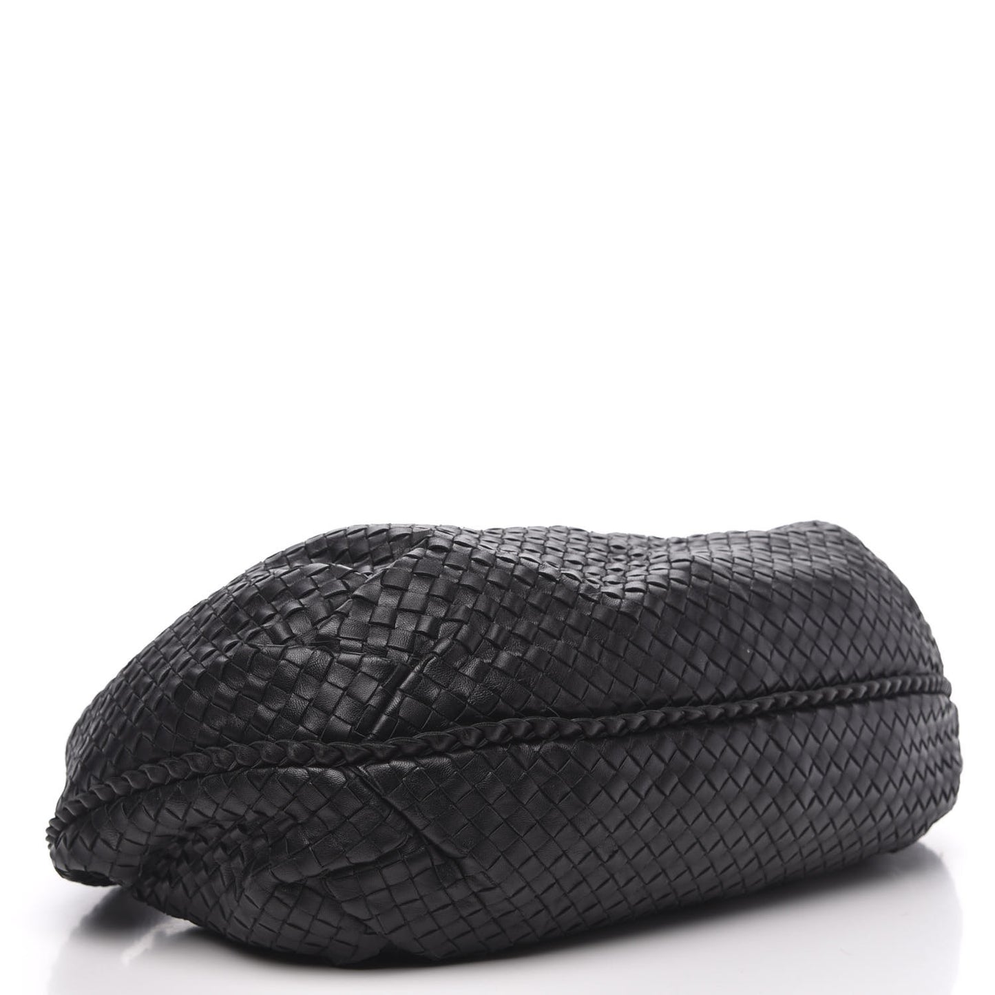 Nappa Intrecciato Large Belly Veneta Hobo Black