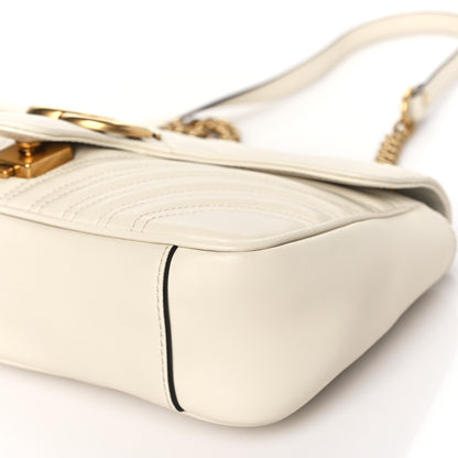 Gucci Calfskin Matelasse Small GG Marmont Shoulder Bag White 10 of 10