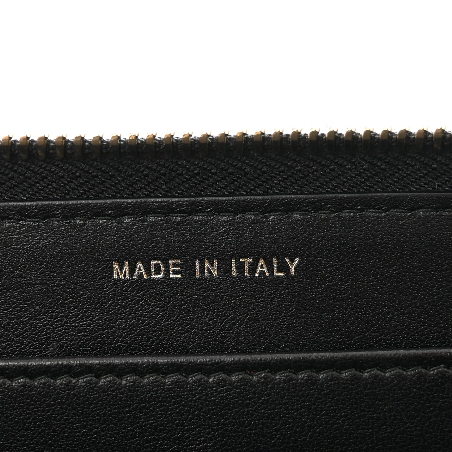 Caviar Quilted Filigree Zip Around Wallet Black
