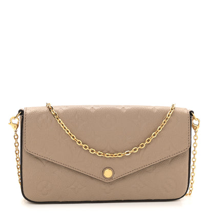 Louis Vuitton Empreinte Pochette Felicie Chain Wallet Tourterelle 3 of 11