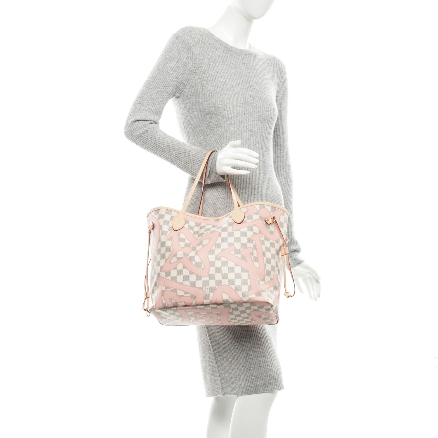 Louis Vuitton Damier Azur Tahitienne Neverfull MM 2 of 8