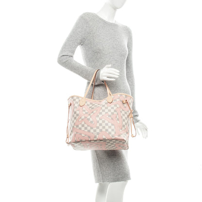 Louis Vuitton Damier Azur Tahitienne Neverfull MM 2 of 8