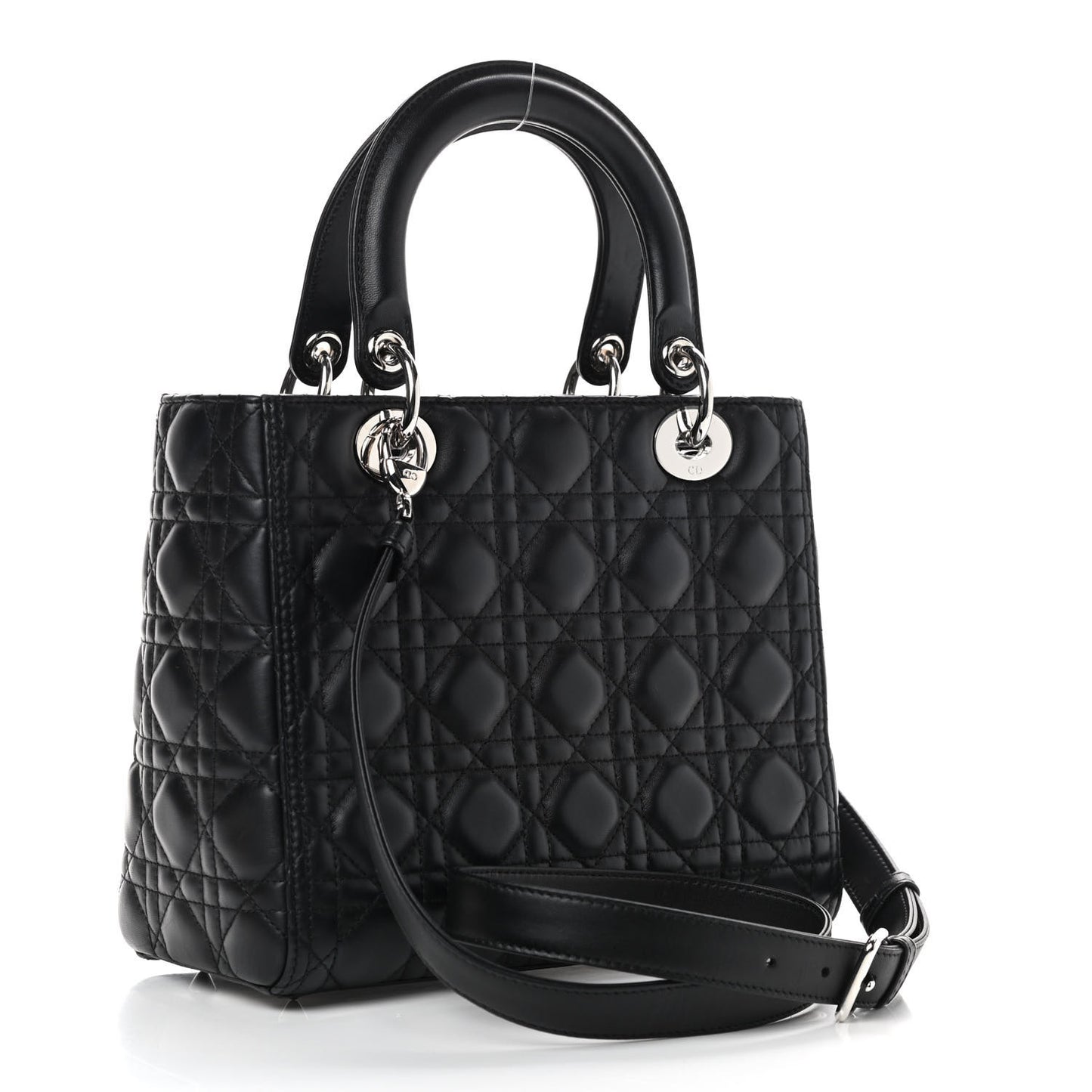 Lambskin Cannage Medium Lady Dior Black