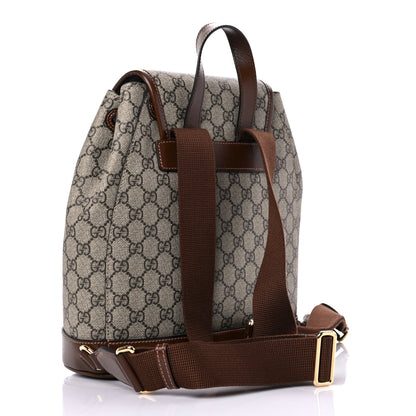Gucci GG Supreme Monogram Azalea Calfskin Retro Interlocking G Buckle Backpack Beige Ebony Brown Sugar 3 of 10