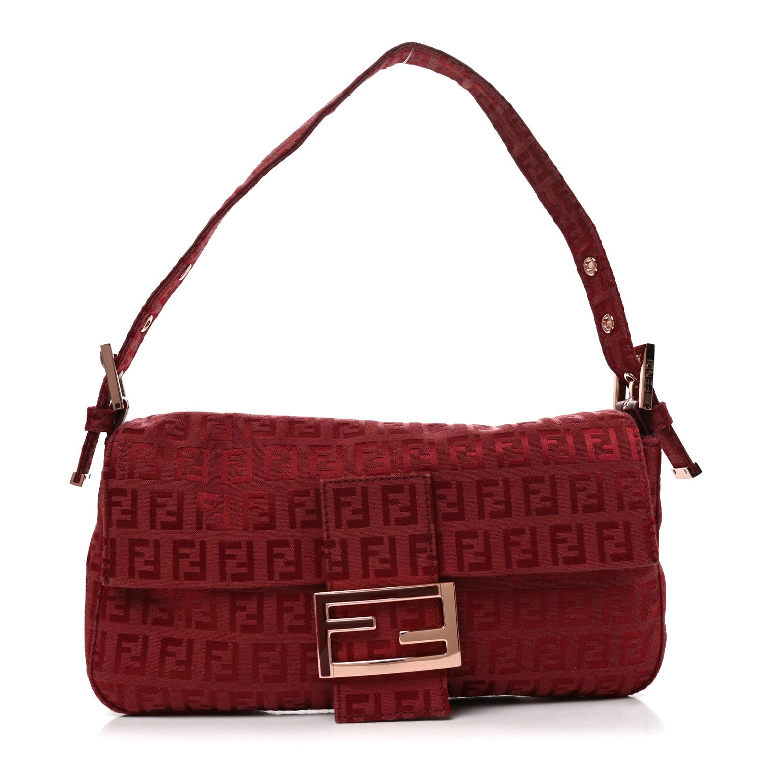 Fendi Zucchino Baguette Rosso 1 of 10
