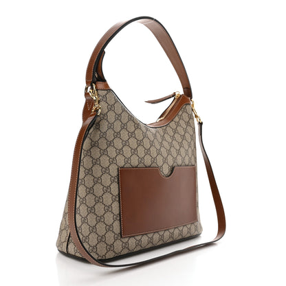 Gucci GG Supreme Monogram Linea A Hobo Brown 3 of 10