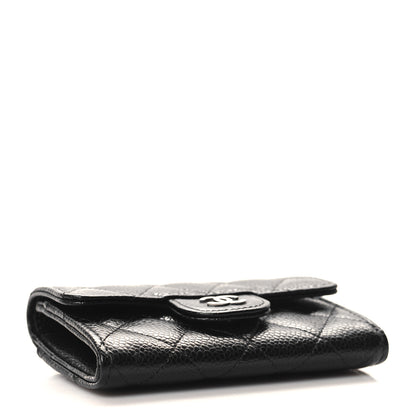 Chanel Caviar Quilted Flap Card Holder Wallet Black 4 of 9