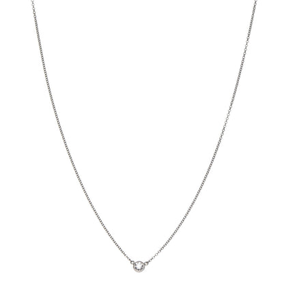 Tiffany Platinum Diamond .14ct Elsa Peretti Diamonds by the Yard Pendant Necklace 1 of 7