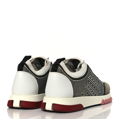 Hermes Knit Goatskin Womens Addict Sneakers 38.5 Vert The Imperial White 4 of 11