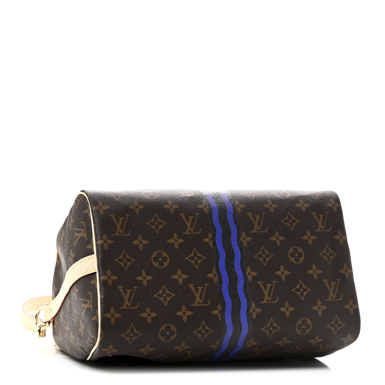 Louis Vuitton Mon Monogram Speedy Bandouliere 30 Indigo Blue Khaki 4 of 9
