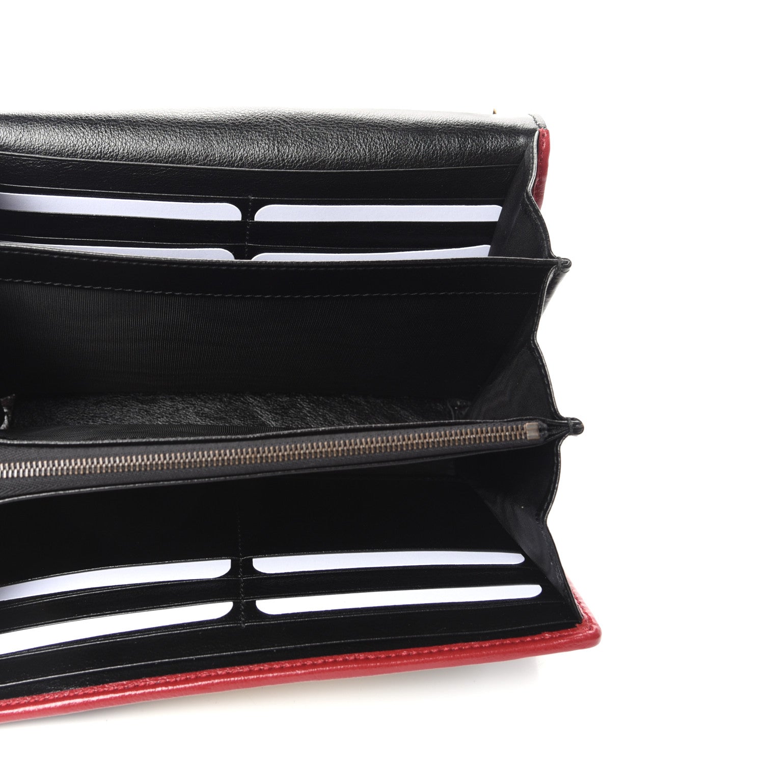 Gucci Azalea Calfskin Matelasse Diagonal Patchwork Torchon GG Marmont Chain Wallet Black Beige Romantic Cerise 5 of 8