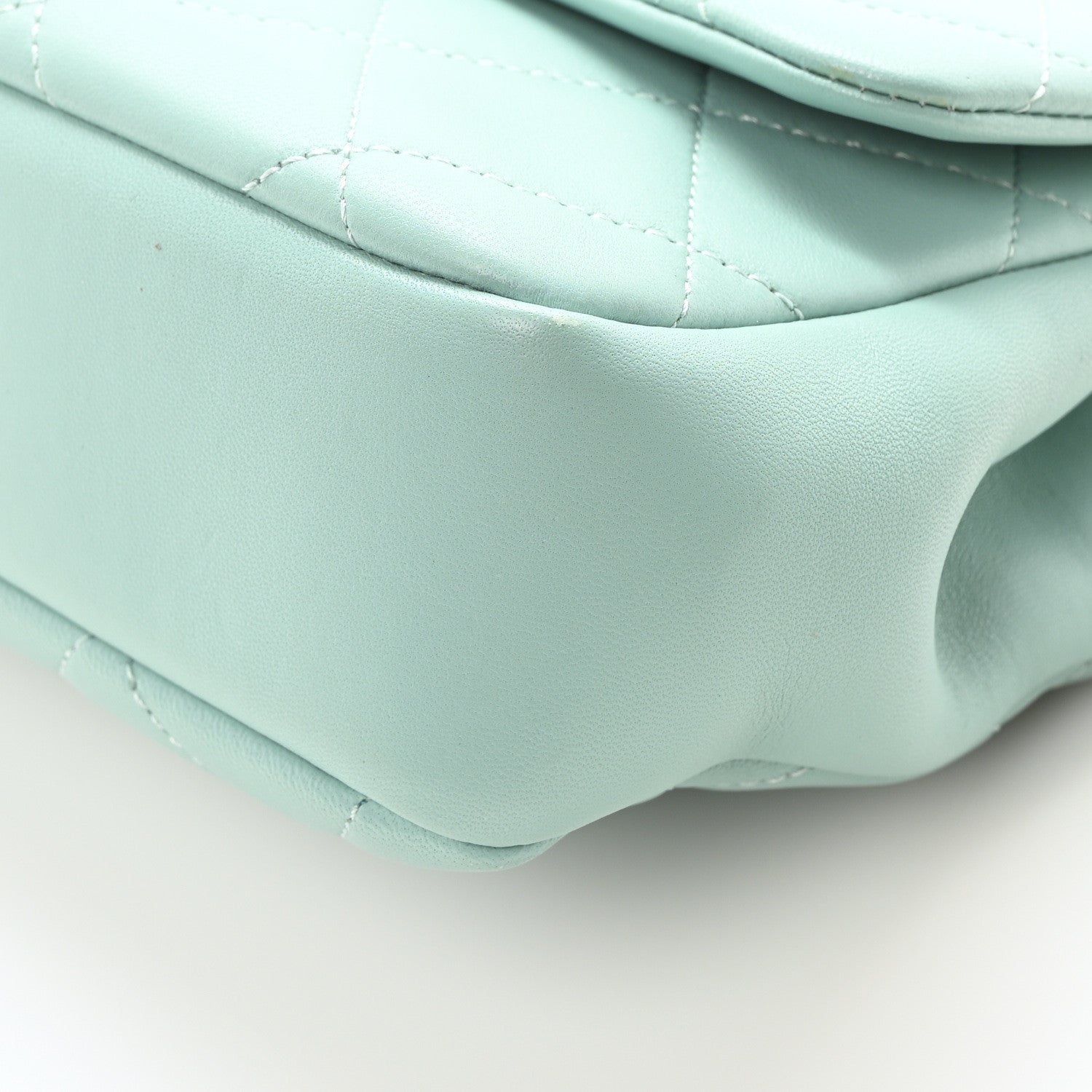Chanel Lambskin Quilted Medium In The Loop Handle Flap Bag Light Blue 10 of 11