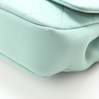 Chanel Lambskin Quilted Medium In The Loop Handle Flap Bag Light Blue 10 of 11
