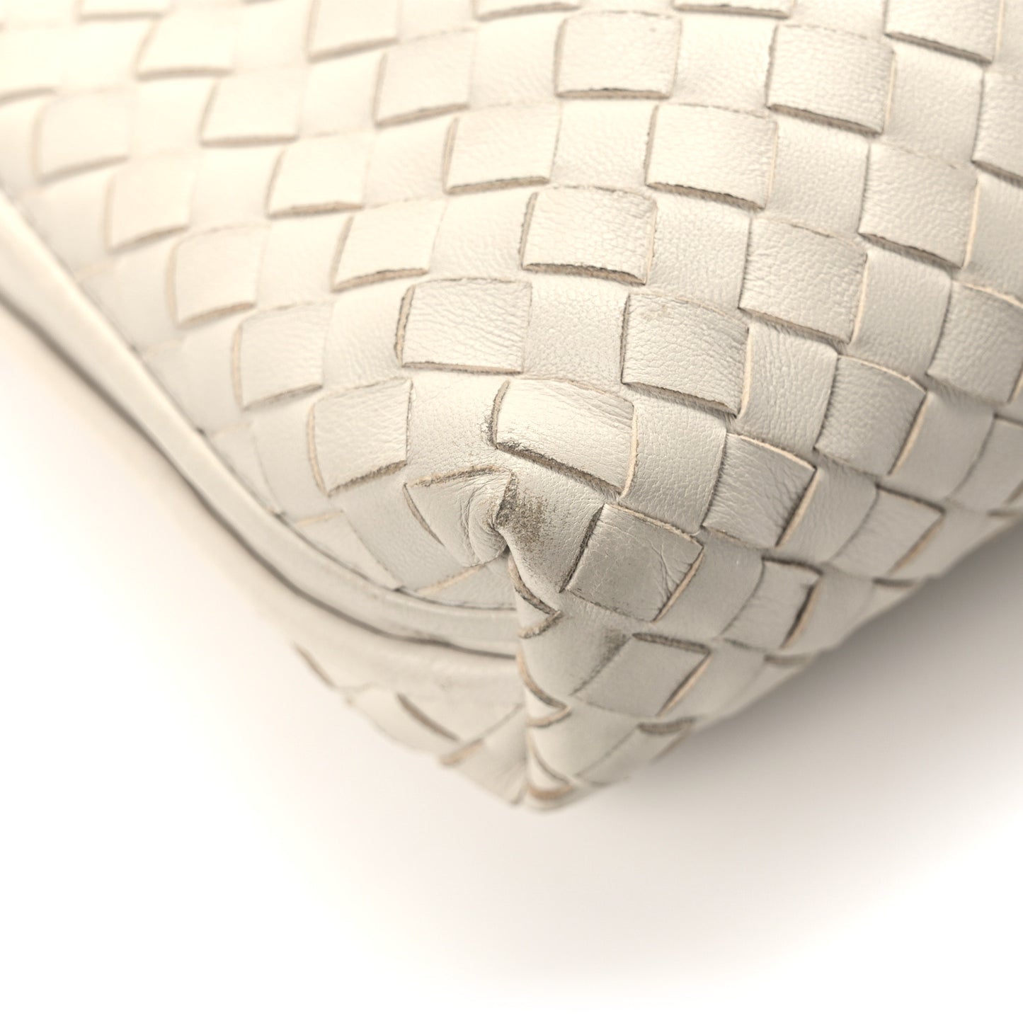 Nappa Intrecciato Nodini Crossbody Messenger White