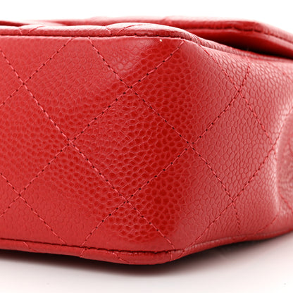 Chanel Caviar Quilted Mini Rectangular Flap Red 10 of 11