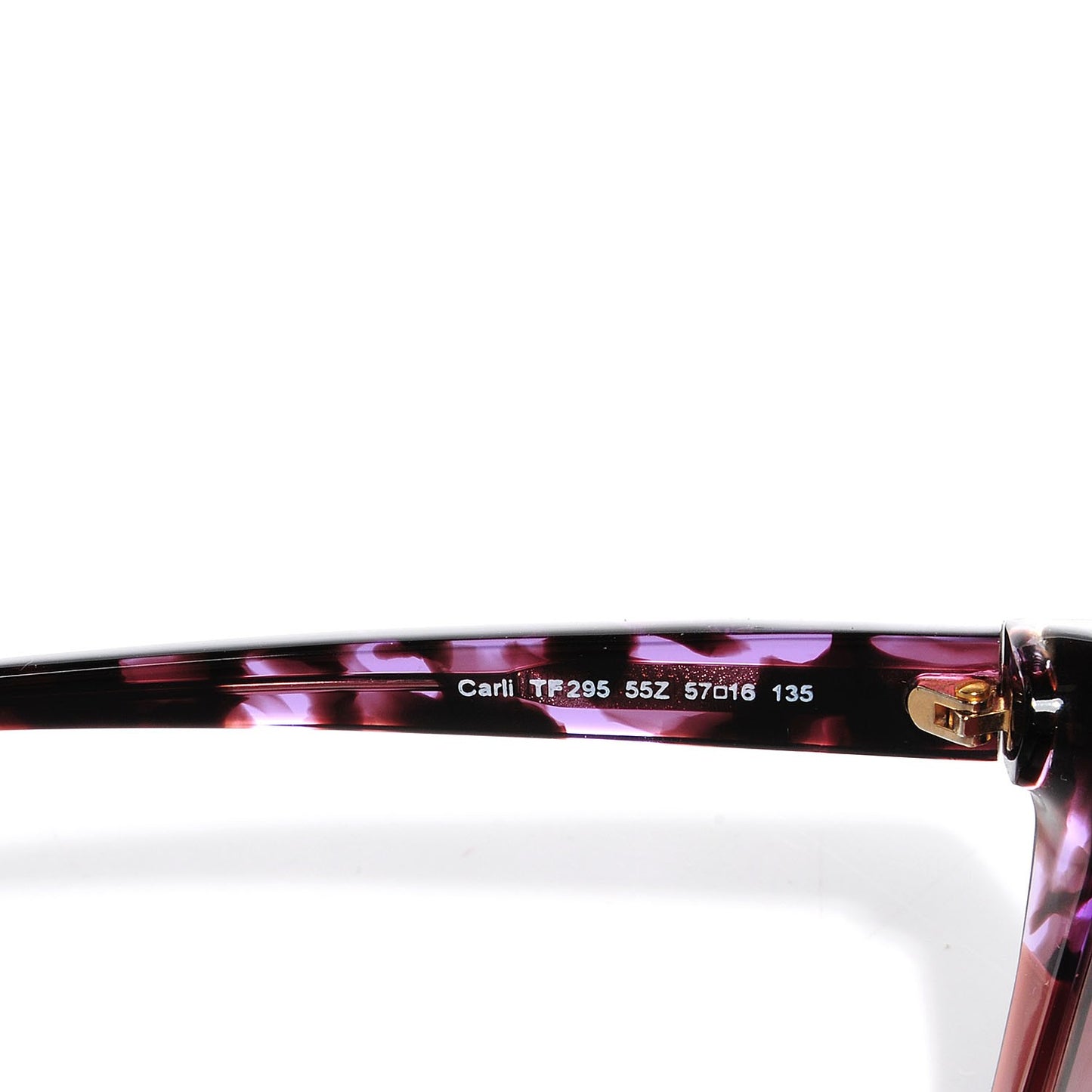 Carli Oversize Square Cateye Sunglasses TF295 Violet Havana