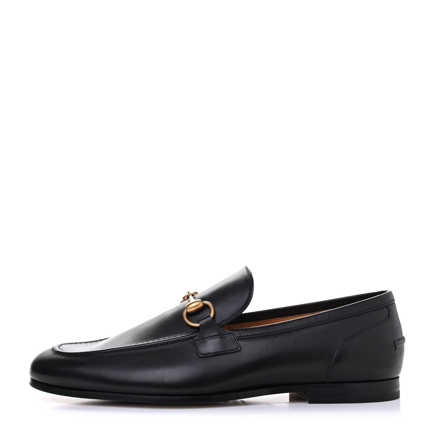 Gucci Calfskin Horsebit Mens Jordaan Loafers 6.5 Black 1 of 4