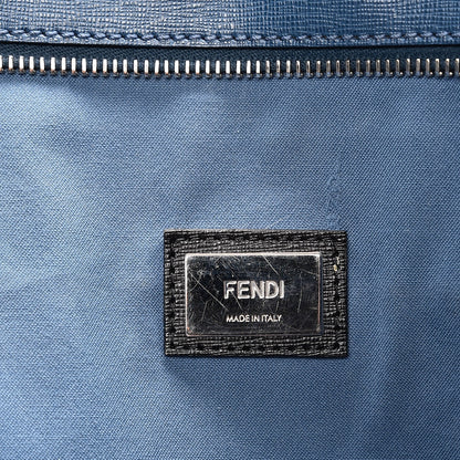 Fendi Vitello Elite Cuoio Monster Buggies Medium Roll Tote Black Multicolor Blue Cobalto 6 of 11