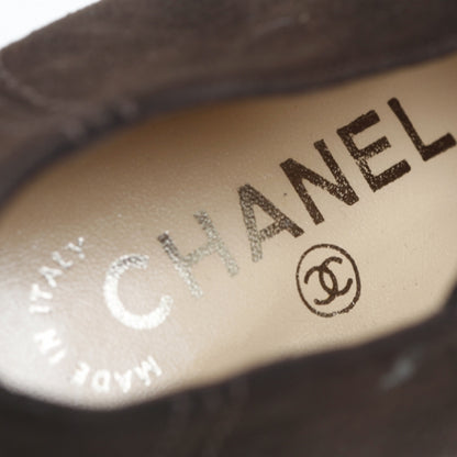 Chanel Suede Booties 37.5 Brown 9 of 10