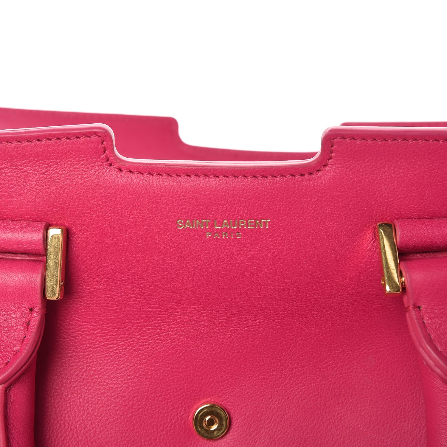 Saint Laurent Smooth Calfskin Small Monogram Cabas Bubblegum 8 of 10