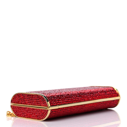 Judith Leiber Crystal Minaudiere Clutch Red 4 of 9