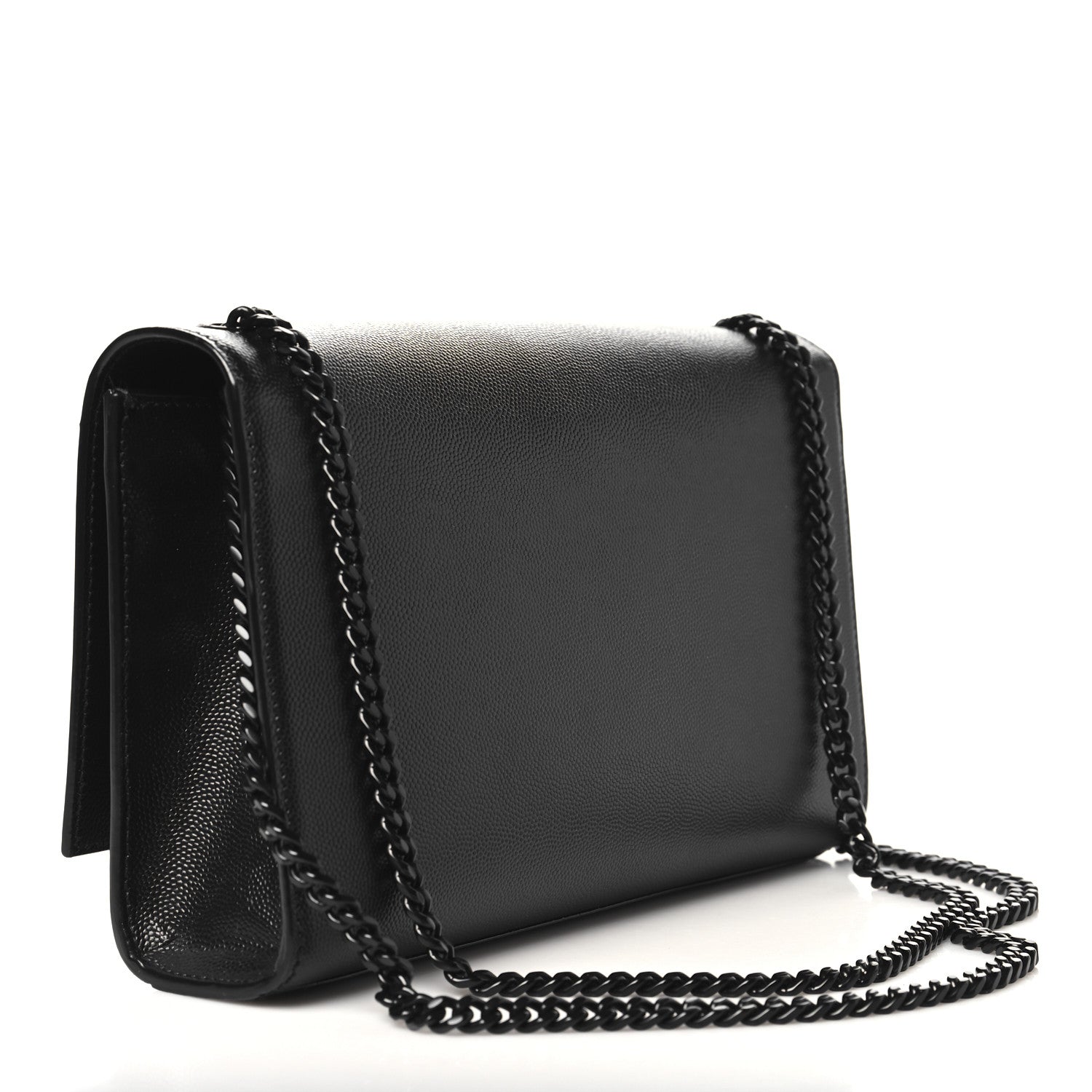Saint Laurent Grain De Poudre Medium Classic Monogram Monochrome Kate Satchel Black 3 of 9