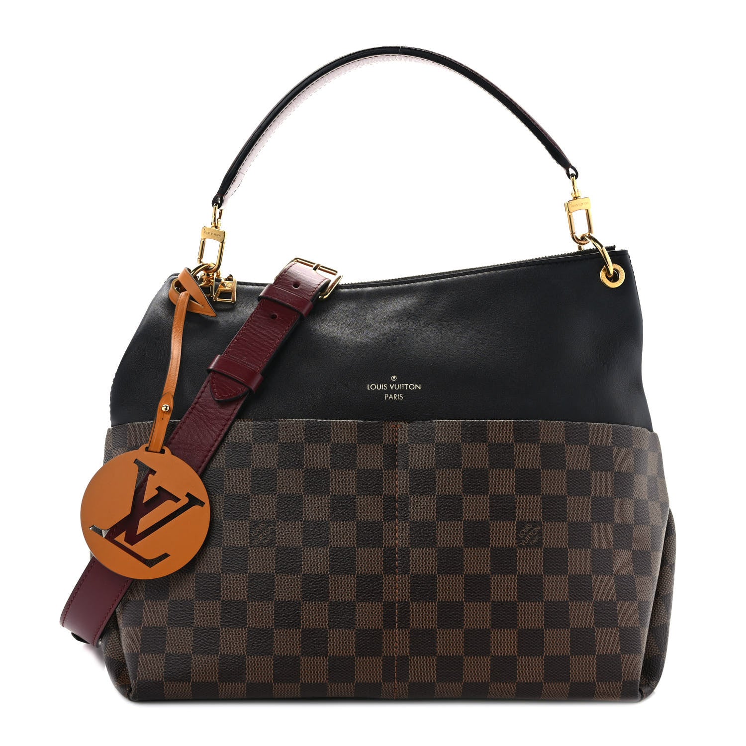 Louis Vuitton Damier Ebene Calfskin Maida Black 1 of 7